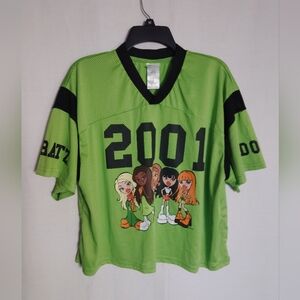 Bratz 2001 Women's Jersey Lime Green Black Graffic Doll Print - XL